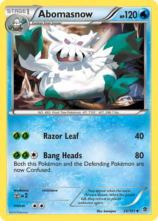 Abomasnow 26/101 Black & White Plasma Blast