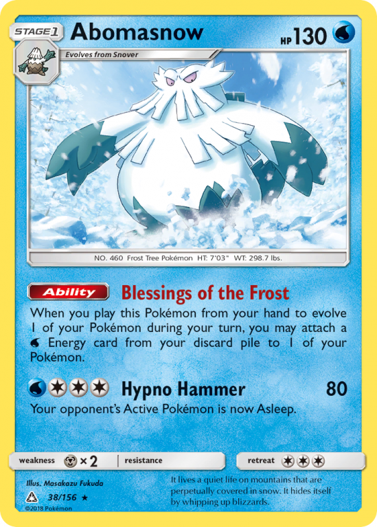 Abomasnow 38/156 Sun & Moon Ultra Prism