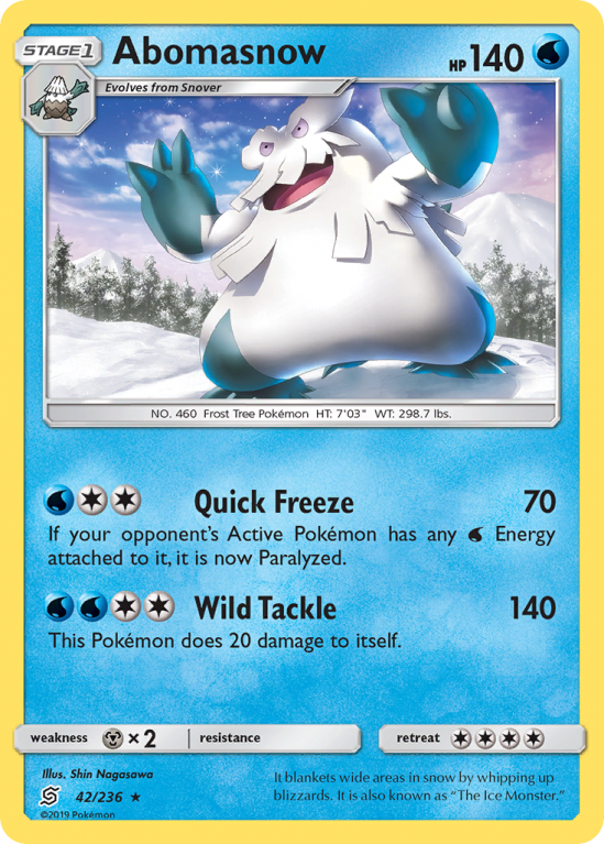 Abomasnow 42/236 Sun & Moon Unified Minds