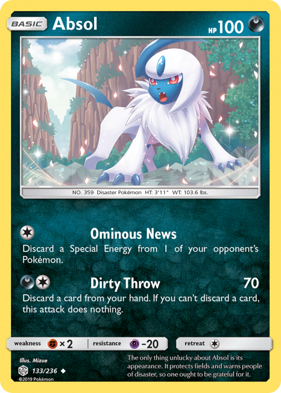 Absol 133/236 Sun & Moon Cosmic Eclipse