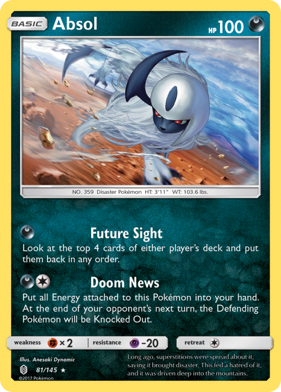 Absol 81/145 Sun & Moon Guardians Rising