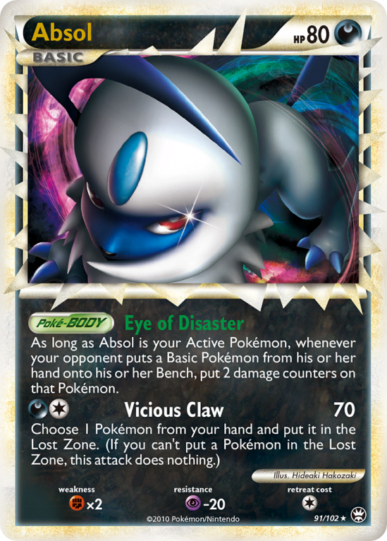 Absol 91/102 HeartGold & SoulSilver HS—Triumphant