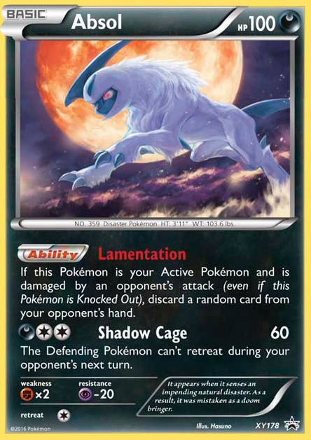 Absol XY178/183 XY XY Black Star Promos