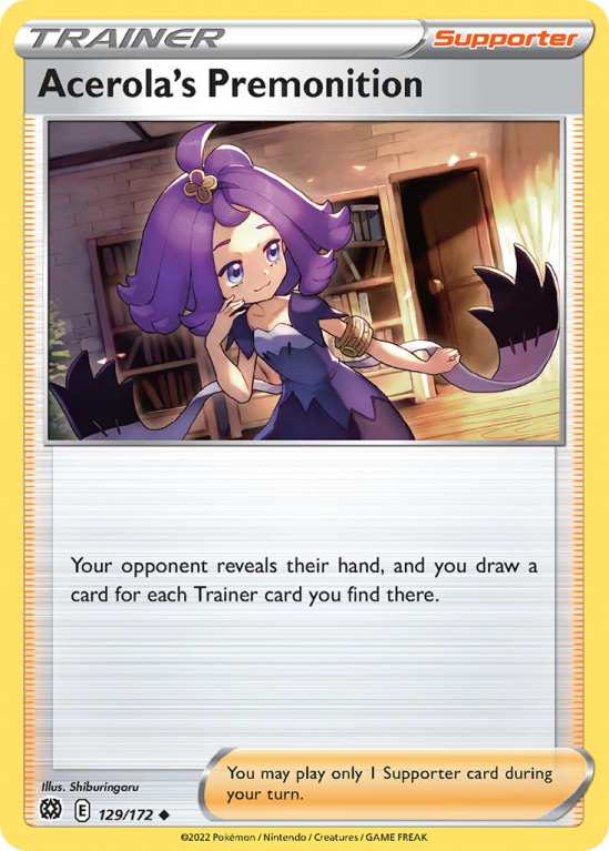 Acerola's Premonition 129/172 Sword & Shield Brilliant Stars