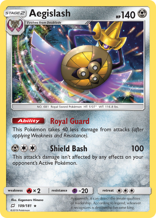 Aegislash 109/181 Sun & Moon Team Up
