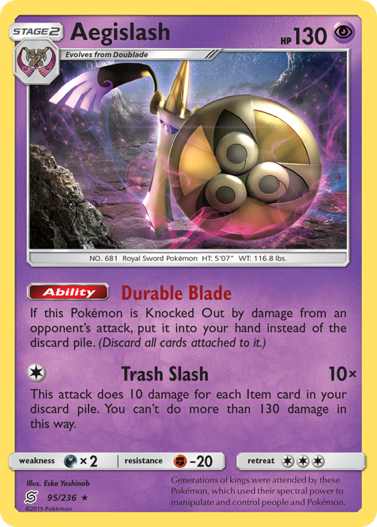 Aegislash 95/236 Sun & Moon Unified Minds