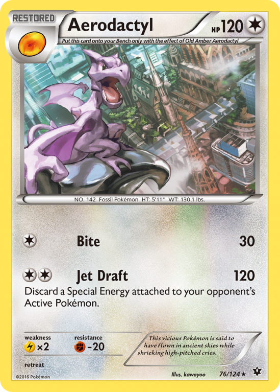 Aerodactyl 76/124 XY Fates Collide