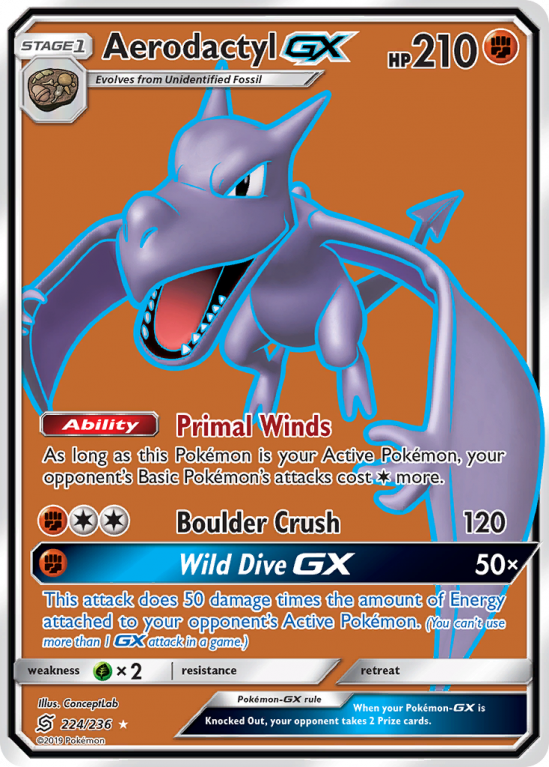 Aerodactyl-GX 224/236 Sun & Moon Unified Minds