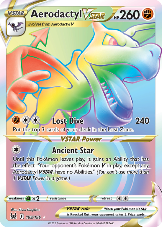 Aerodactyl VSTAR 199/196 Sword & Shield Lost Origin