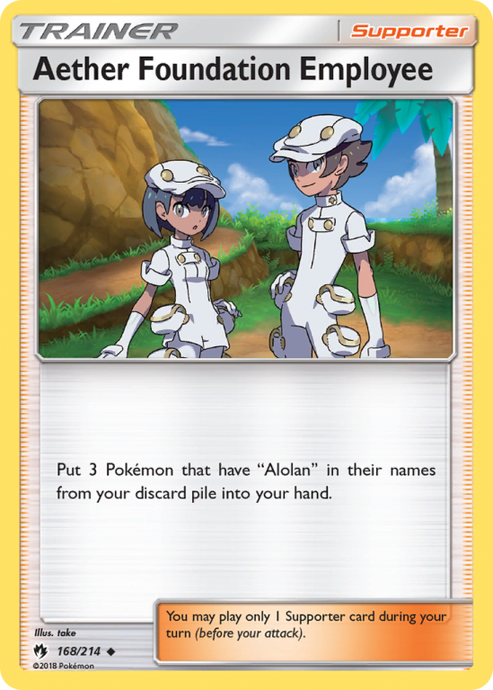 Aether Foundation Employee 168/214 Sun & Moon Lost Thunder