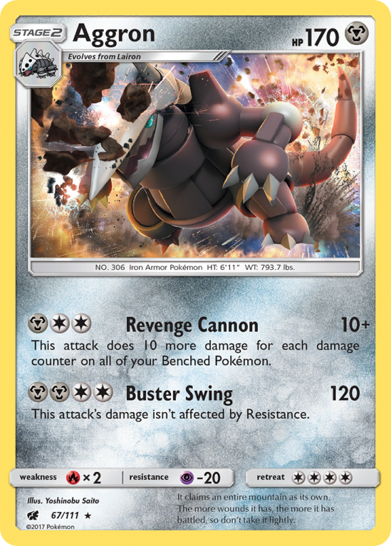 Aggron 67/111 Sun & Moon Crimson Invasion