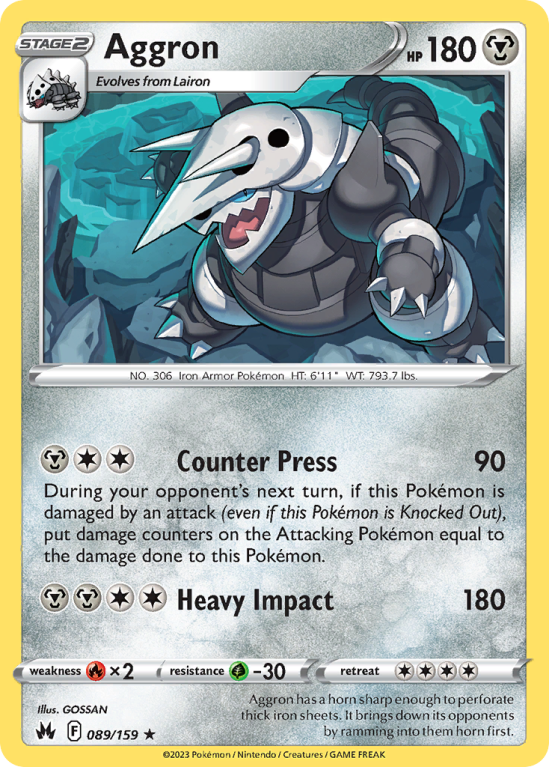 Aggron 89/159 Sword & Shield Crown Zenith