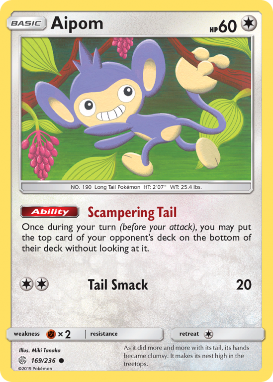Aipom 169/236 Sun & Moon Cosmic Eclipse