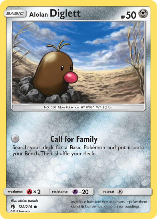 Alolan Diglett 122/214 Sun & Moon Lost Thunder