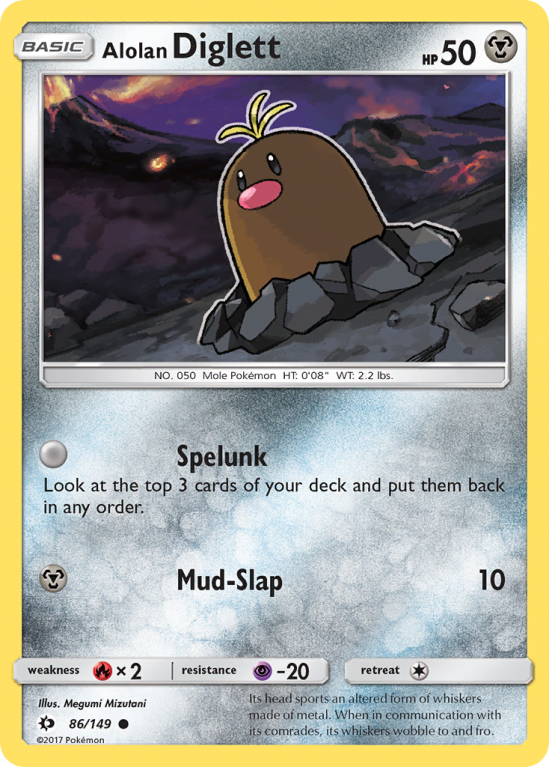 Alolan Diglett 86/149 Sun & Moon Sun & Moon