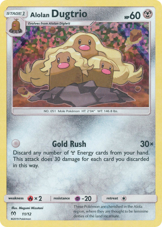 Alolan Dugtrio 11/12 Other McDonald's Collection 2019