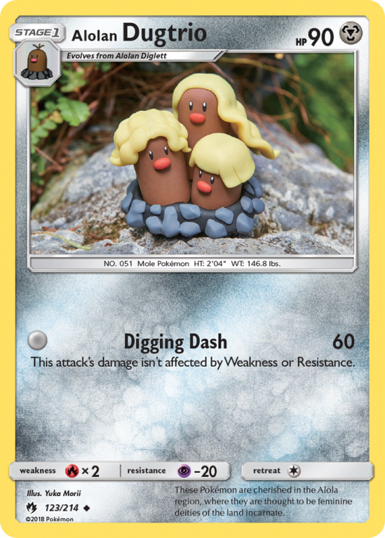 Alolan Dugtrio 123/214 Sun & Moon Lost Thunder