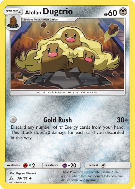 Alolan Dugtrio 79/156 Sun & Moon Ultra Prism
