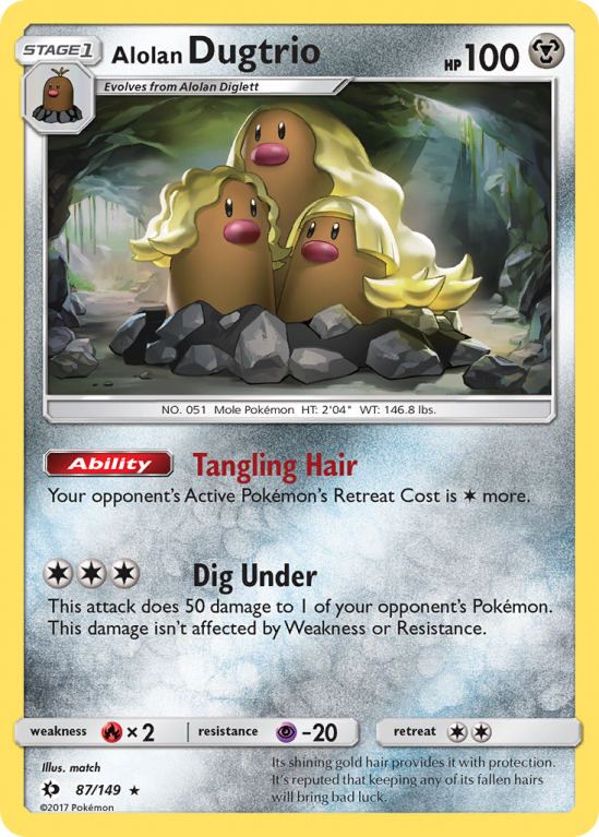Alolan Dugtrio 87/149 Sun & Moon Sun & Moon