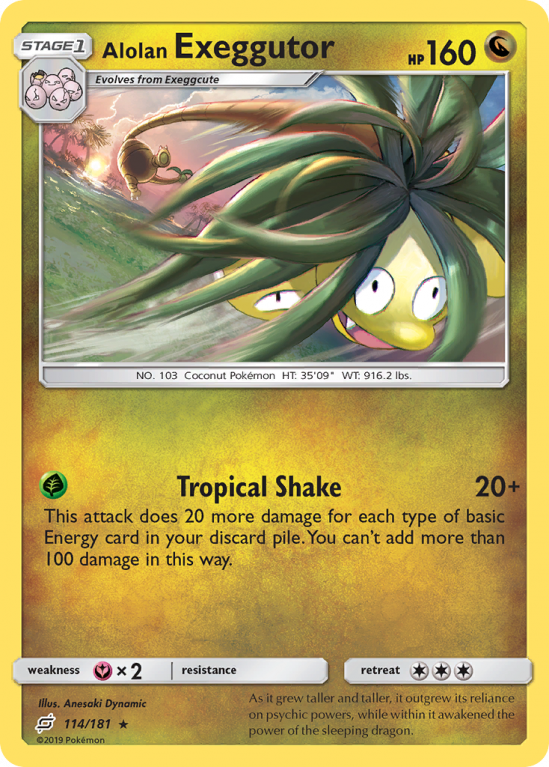 Alolan Exeggutor 114/181 Sun & Moon Team Up