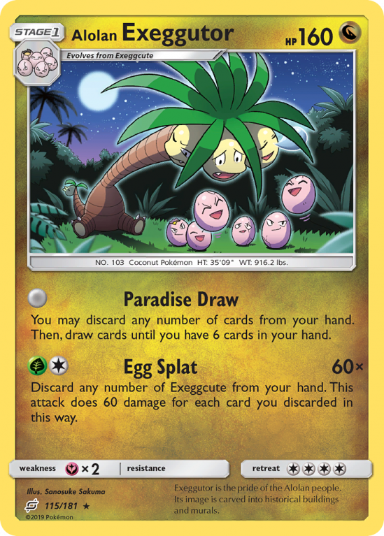 Alolan Exeggutor 115/181 Sun & Moon Team Up