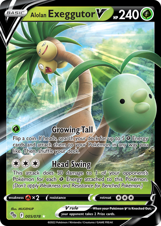 Alolan Exeggutor V 5/78 Sword & Shield Pokémon GO
