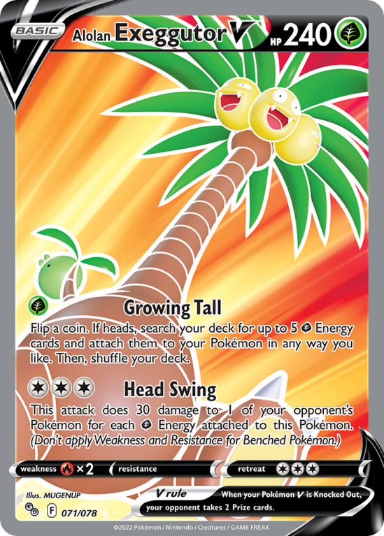 Alolan Exeggutor V 71/78 Sword & Shield Pokémon GO