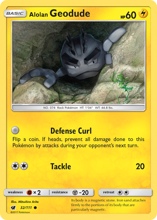 Alolan Geodude 32/111 Sun & Moon Crimson Invasion