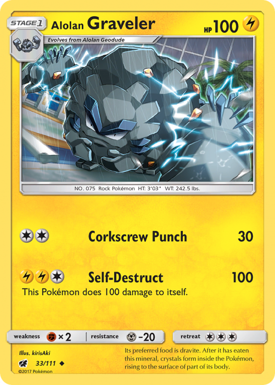 Alolan Graveler 33/111 Sun & Moon Crimson Invasion