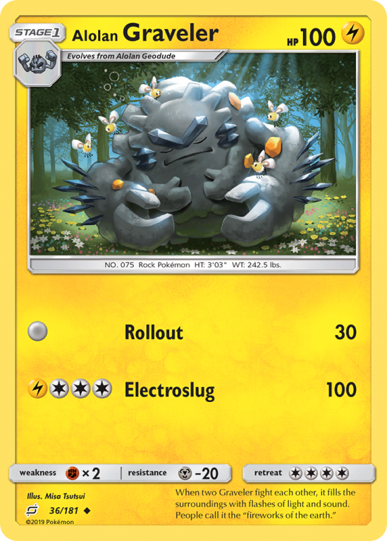 Alolan Graveler 36/181 Sun & Moon Team Up