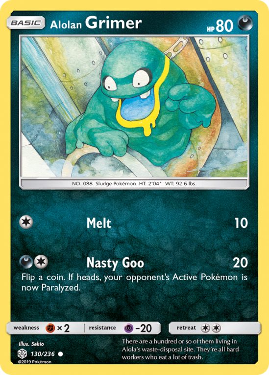 Alolan Grimer 130/236 Sun & Moon Cosmic Eclipse