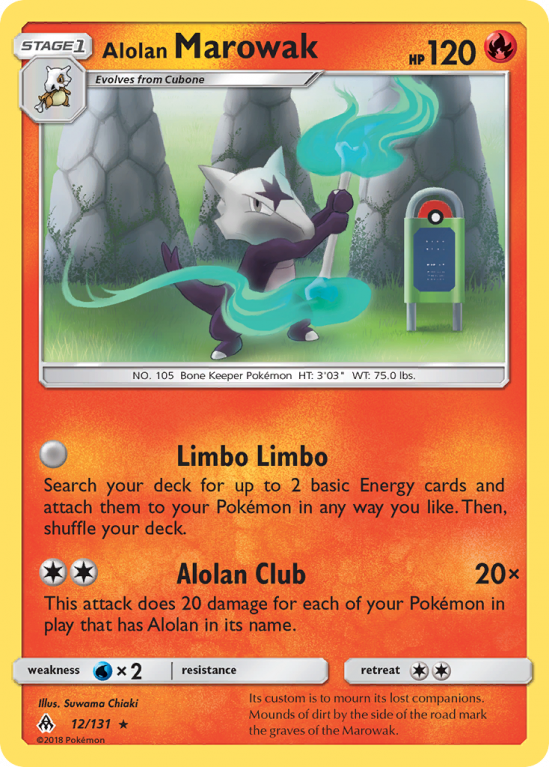Alolan Marowak 12/131 Sun & Moon Forbidden Light