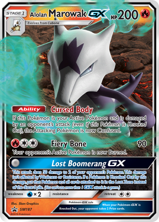 Alolan Marowak-GX SM187/156 Sun & Moon SM Black Star Promos