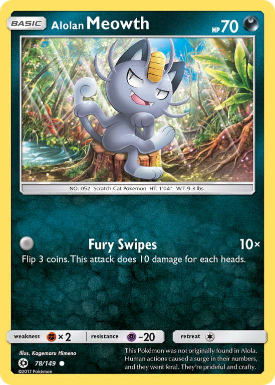 Alolan Meowth 78/149 Sun & Moon Sun & Moon