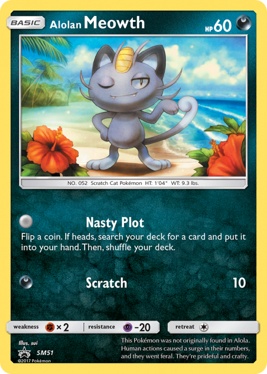 Alolan Meowth SM51/156 Sun & Moon SM Black Star Promos