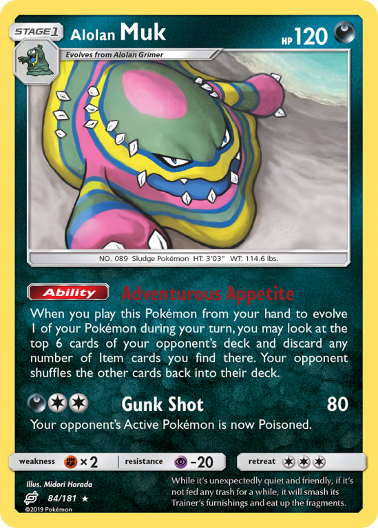 Alolan Muk 84/181 Sun & Moon Team Up