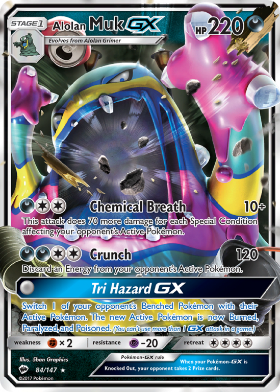 Alolan Muk-GX 84/147 Sun & Moon Burning Shadows