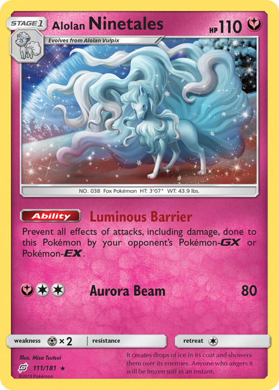 Alolan Ninetales 111/181 Sun & Moon Team Up