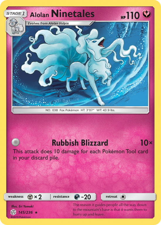 Alolan Ninetales 145/236 Sun & Moon Cosmic Eclipse
