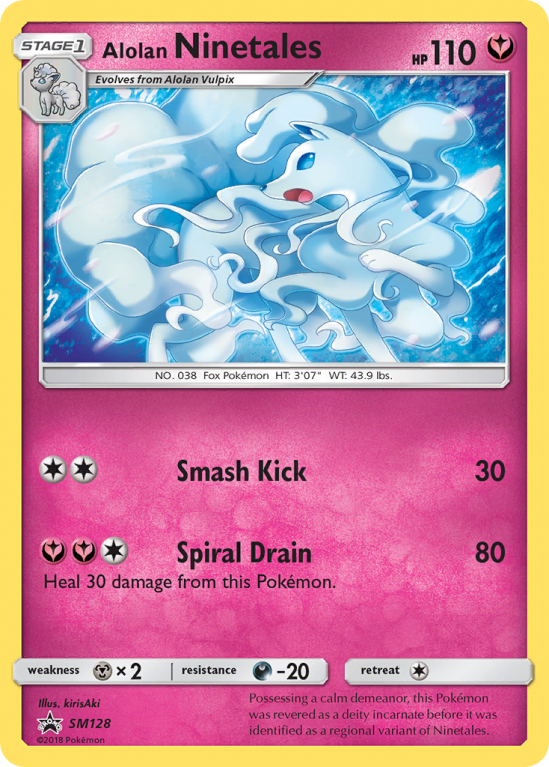 Alolan Ninetales SM128/156 Sun & Moon SM Black Star Promos