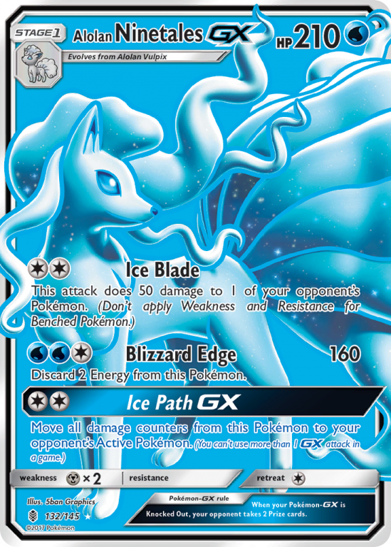 Alolan Ninetales-GX 132/145 Sun & Moon Guardians Rising