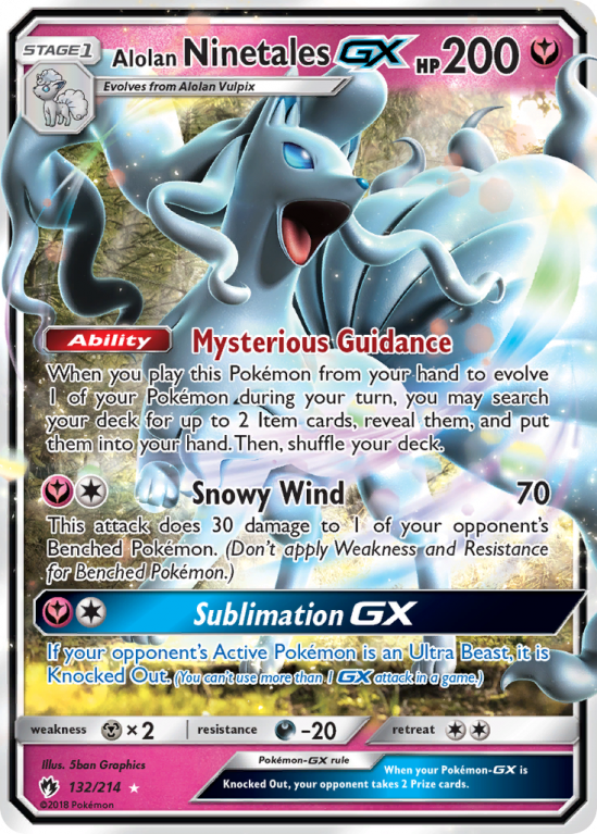 Alolan Ninetales-GX 132/214 Sun & Moon Lost Thunder