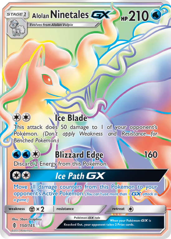 Alolan Ninetales-GX 150/145 Sun & Moon Guardians Rising