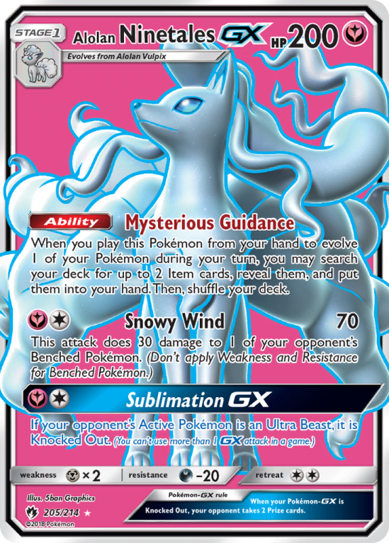 Alolan Ninetales-GX 205/214 Sun & Moon Lost Thunder