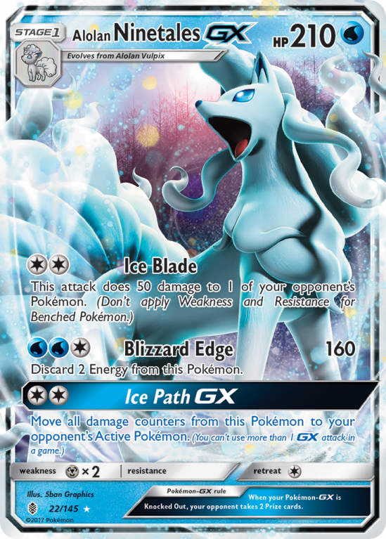 Alolan Ninetales-GX 22/145 Sun & Moon Guardians Rising