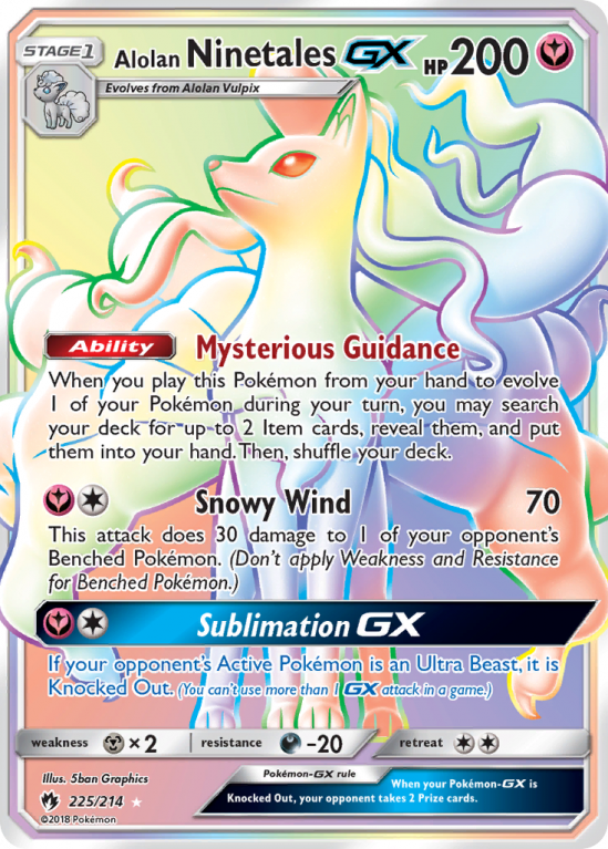 Alolan Ninetales-GX 225/214 Sun & Moon Lost Thunder