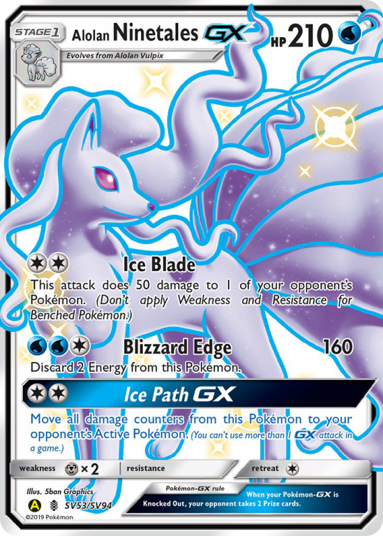 Alolan Ninetales-GX SV53/94 Sun & Moon Shiny Vault