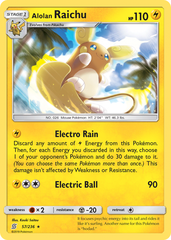 Alolan Raichu 57/236 Sun & Moon Unified Minds