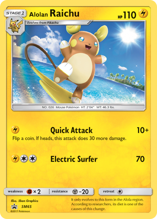 Alolan Raichu SM65/156 Sun & Moon SM Black Star Promos