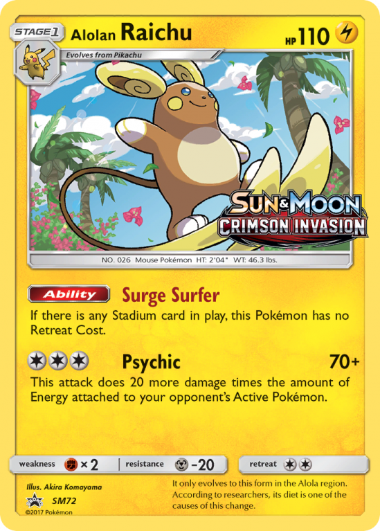 Alolan Raichu SM72/156 Sun & Moon SM Black Star Promos